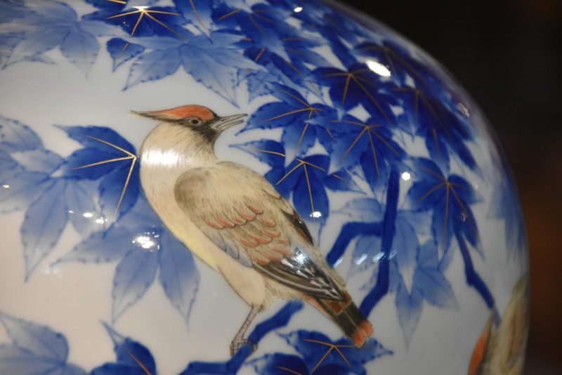Fukugawa Pottery Vase:Width 280mm - Image 7