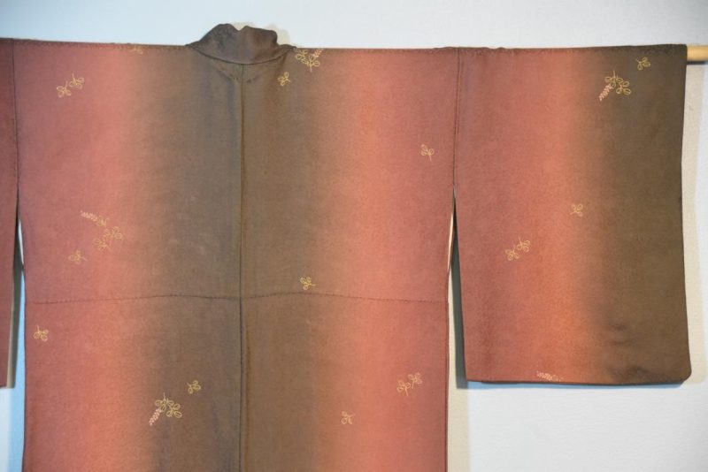 Vintage Japanese Lubbed Silk Kimono - Image 5