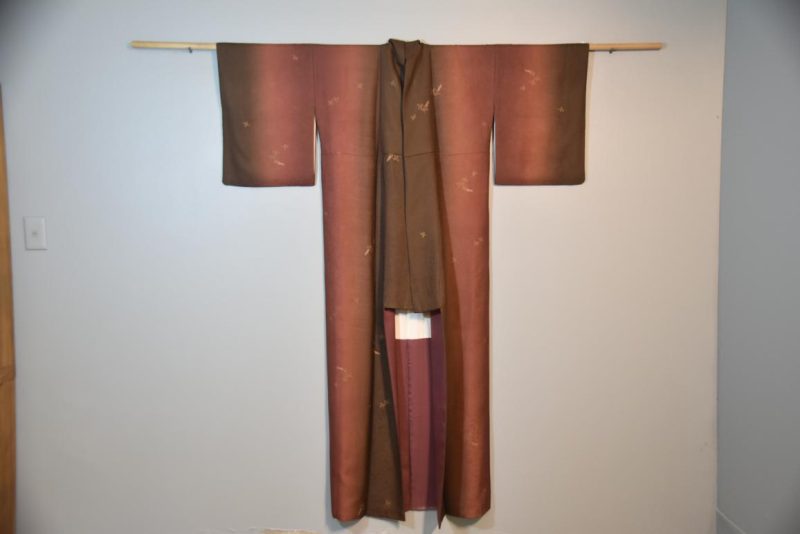 Vintage Japanese Lubbed Silk Kimono - Image 3