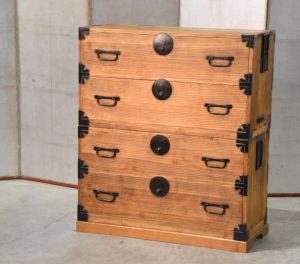 Antique 2 Section Clothing Chest 4 Drawers and Base Width:965mm