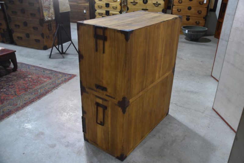 Antique Nihonmatsu 2 Section Clothing Chest 4 Drawers and Cash Door Width:910mm - Image 4