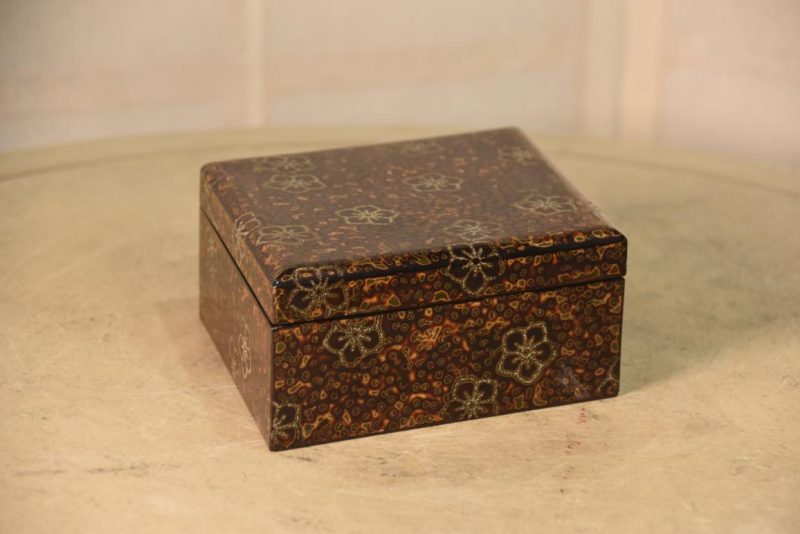 Japanese Wakasa Lacquer Diamond Shaped Lidded Box Width:225mm