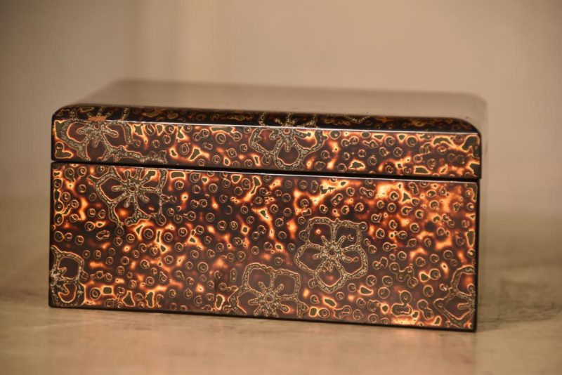 Japanese Wakasa Lacquer Diamond Shaped Lidded Box Width:225mm - Image 5