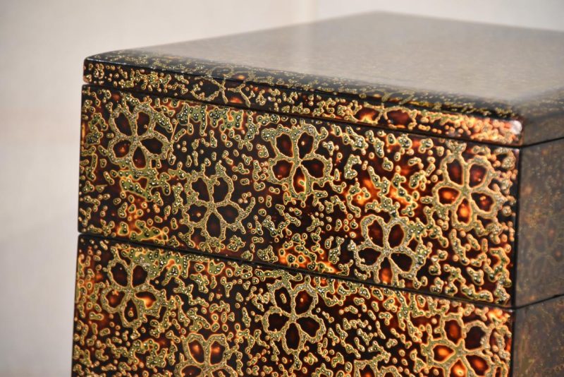 Japanese Wakasa Lacquer Jubako Stacking Lidded Box Width:230mm - Image 2
