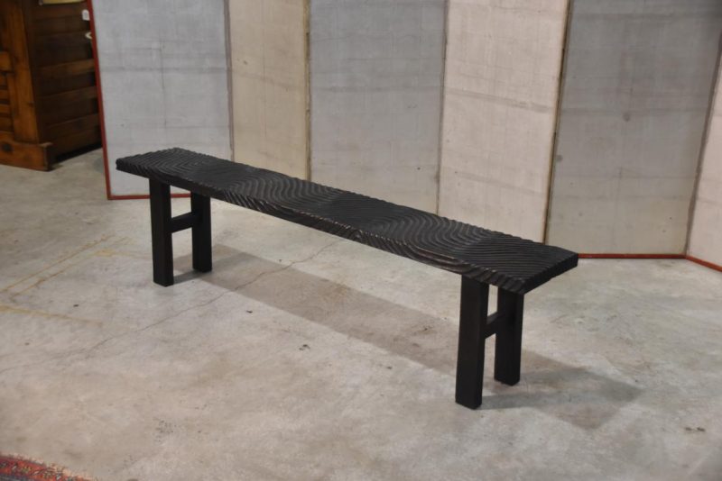 Filipino Wooden Wave Bench Width:1800mm - Image 2