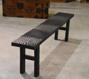 Filipino Wooden Wave Bench Width:1800mm