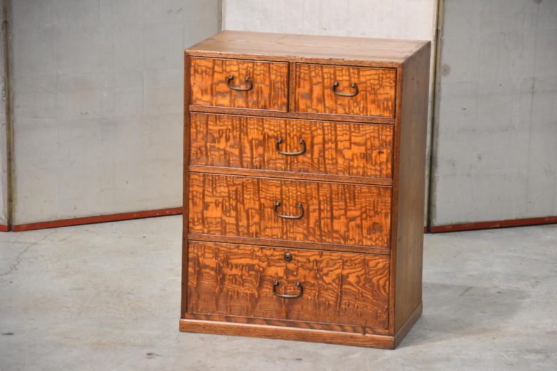 Burled Mulberry Hikidashi Drawer Chest  Width:485mm - Image 10