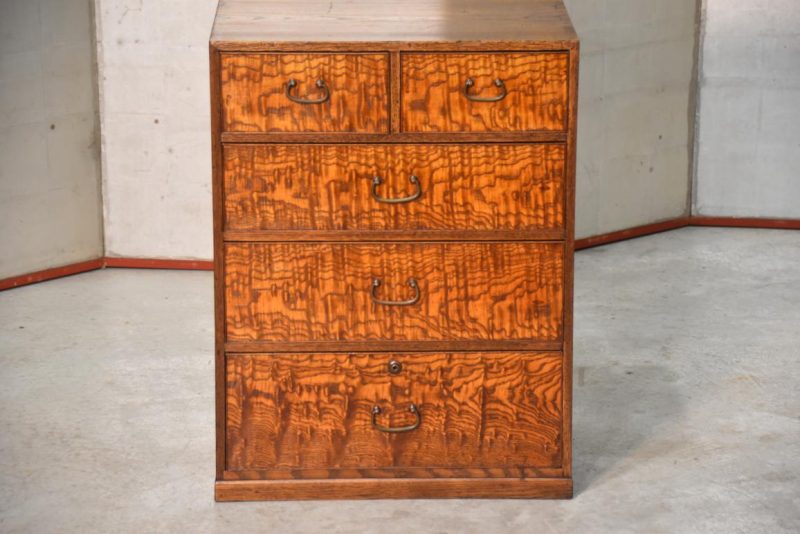 Burled Mulberry Hikidashi Drawer Chest  Width:485mm - Image 9