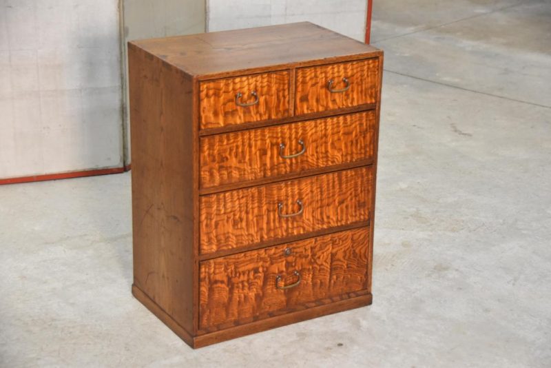 Burled Mulberry Hikidashi Drawer Chest  Width:485mm - Image 2