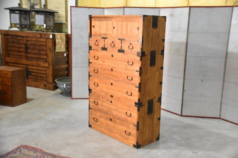 Vintage 8 Drawer Clothing Chest (3 Sections) Width:940mm - Image 5