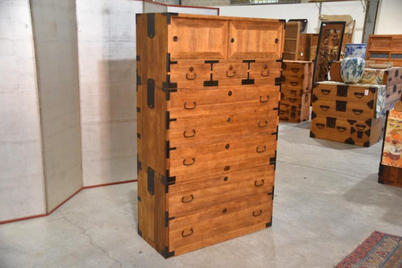 Vintage 8 Drawer Clothing Chest (3 Sections) Width:940mm - Image 9