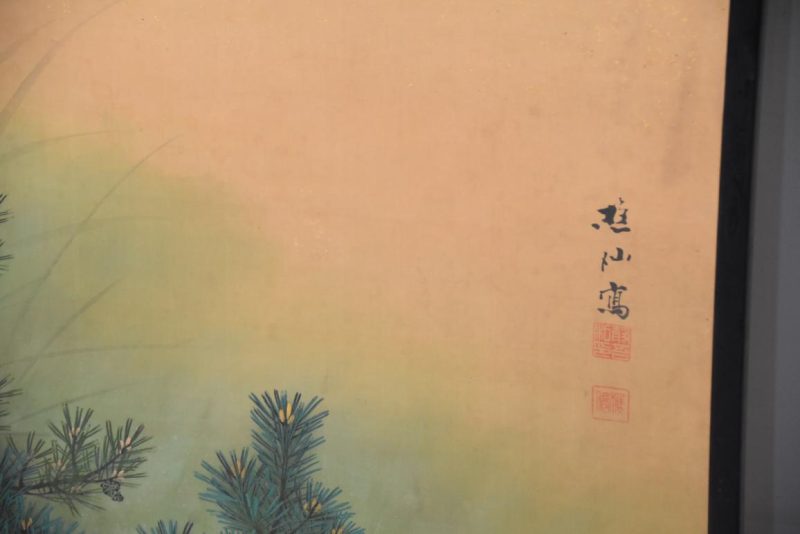 Taisho Period Cranes 2 Panel Screen Width:1660mm - Image 6