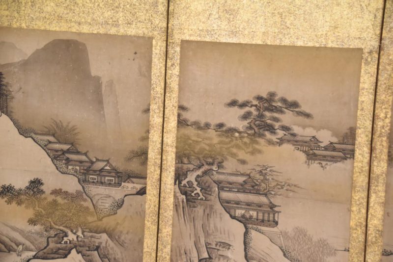 Early Edo Period Ink Brush Landscapes 6 Panel Screen Width:Width:2850mm - Image 7