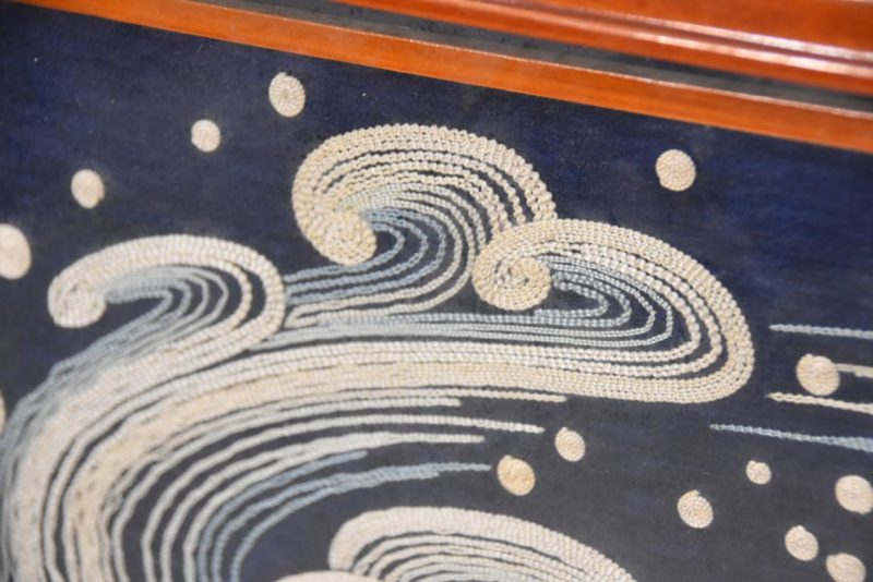 Japanese Koi Shishu Embroidery Framed Width:680mm - Image 3