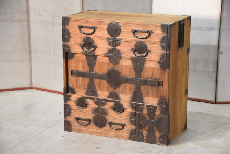 Early Meiji Period Tokyo Region Merchant Chest Width:790mm