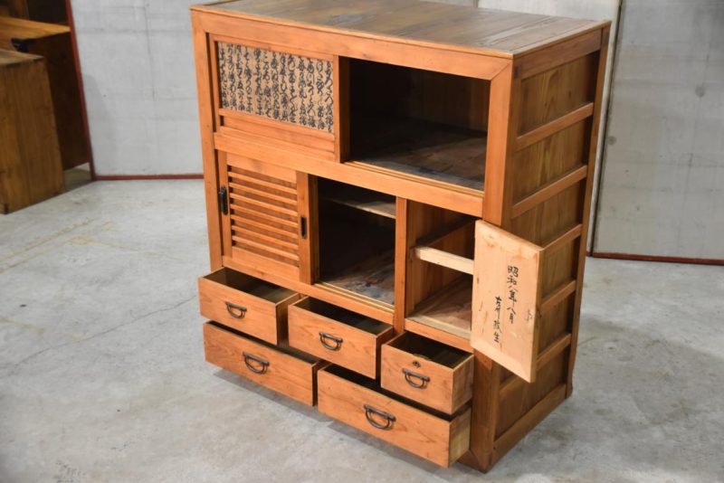 Choba Dansu Antique Merchant Chest Width:910mm - Image 6