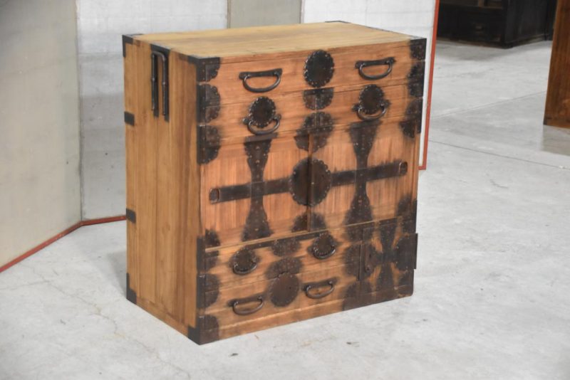 Early Meiji Period Tokyo Region Merchant Chest Width:790mm - Image 3
