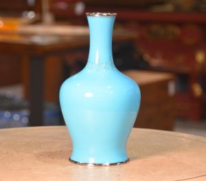 Turquoise Cloisonne Ando Vase Width:140mm