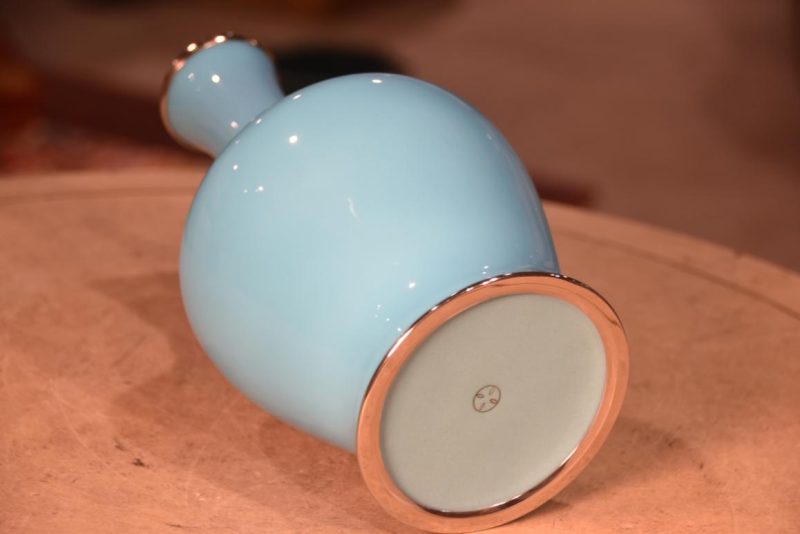 Turquoise Cloisonne Ando Vase Width:140mm - Image 6