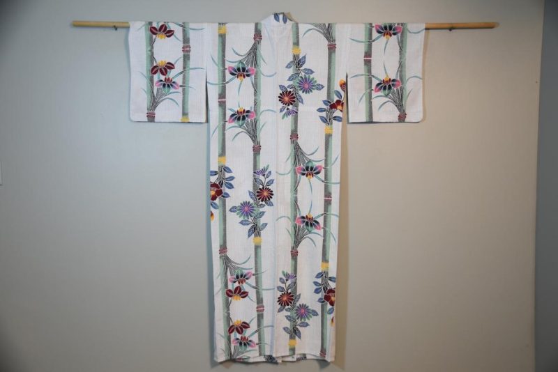 Japanese Floral and Bamboo Cotton Yukata
