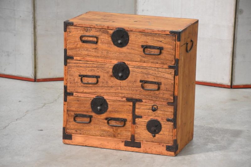 Antique Ko Dansu Small Chest Width:545mm - Image 2