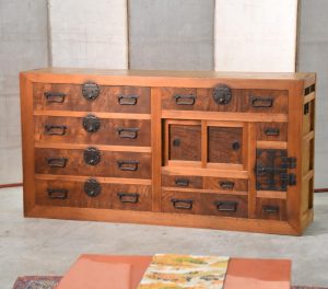 Japanese Elm Wood 10 Drawer Sideboard Width:1700mm