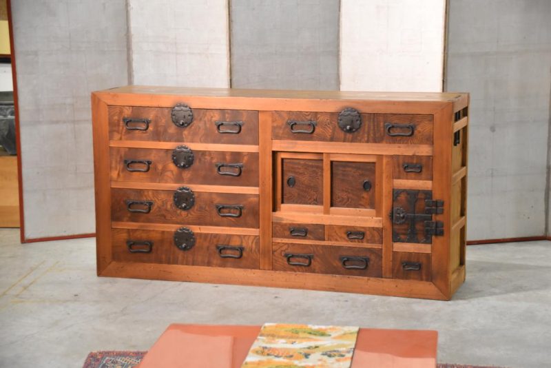 Japanese Elm Wood 10 Drawer Sideboard Width:1700mm