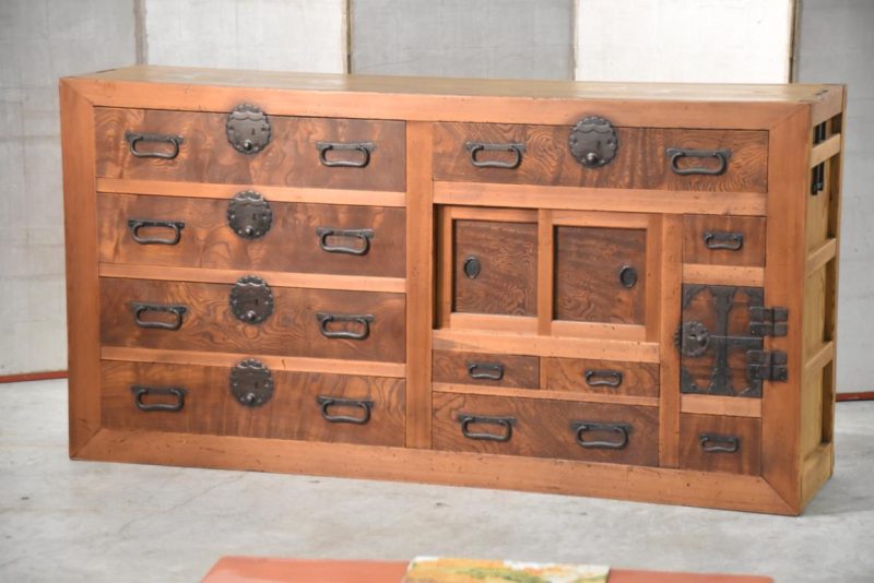Japanese Elm Wood 10 Drawer Sideboard Width:1700mm - Image 2