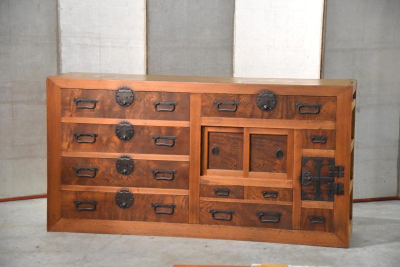 Japanese Elm Wood 10 Drawer Sideboard Width:1700mm - Image 13