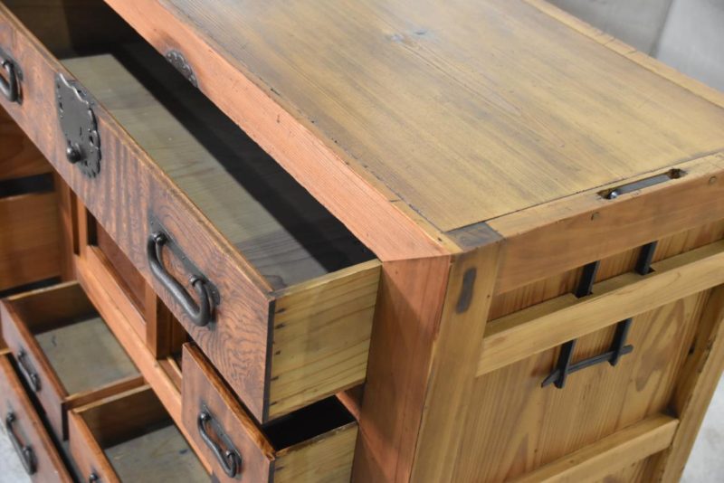 Japanese Elm Wood 10 Drawer Sideboard Width:1700mm - Image 7