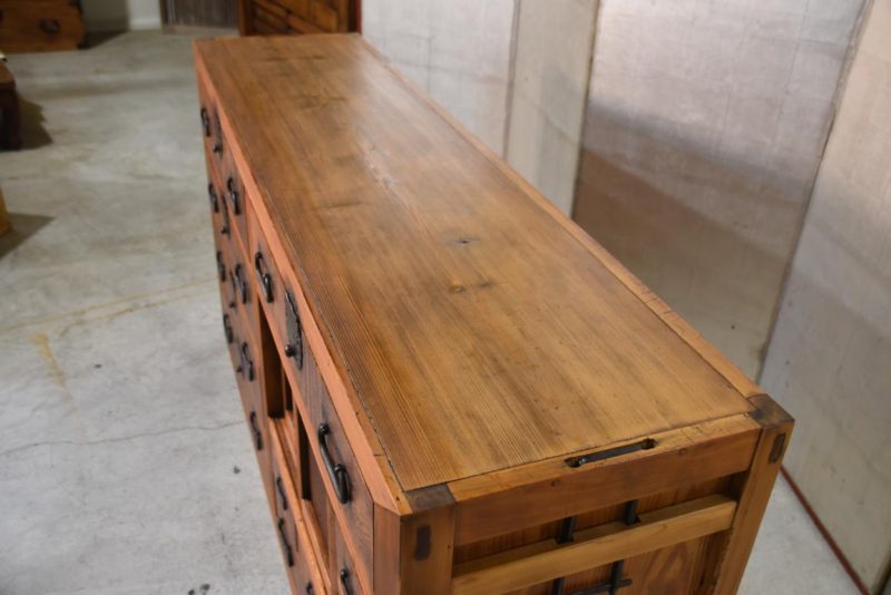 Japanese Elm Wood 10 Drawer Sideboard Width:1700mm - Image 6