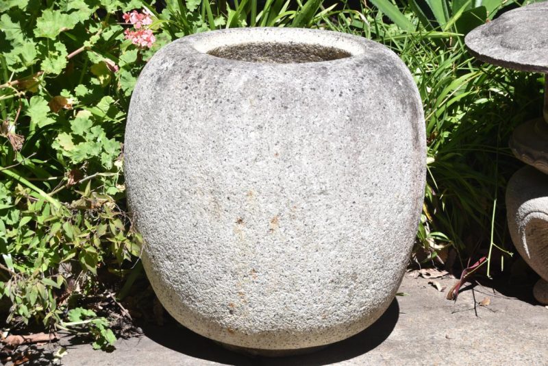 Antique Japanese Granite Garden Basin Width:740mm