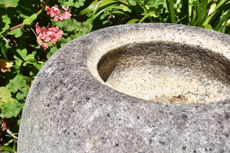 Antique Japanese Granite Garden Basin Width:740mm - Image 4