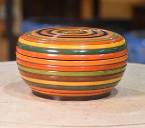 Japanese Spinning Top Design Lidded Container Width:200mm