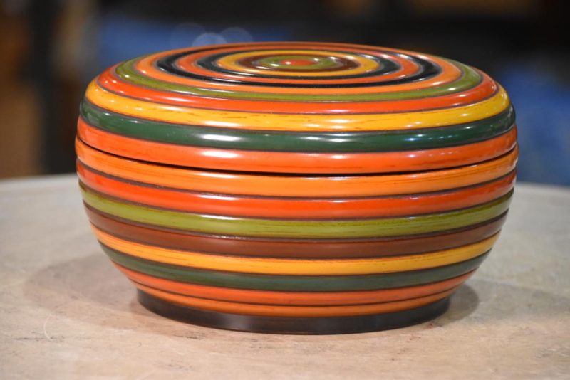 Japanese Spinning Top Design Lidded Container Width:200mm - Image 2