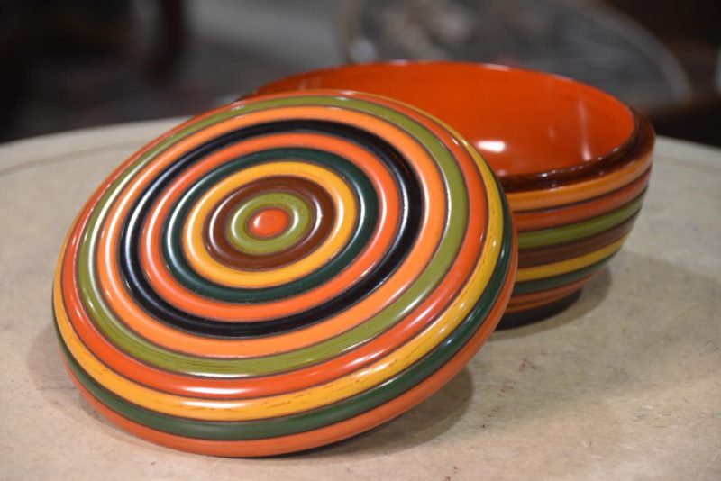 Japanese Spinning Top Design Lidded Container Width:200mm - Image 6