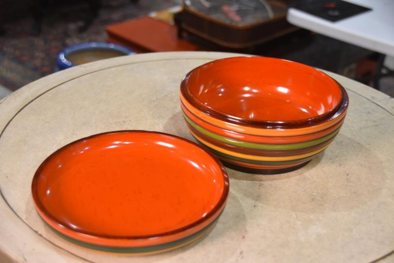 Japanese Spinning Top Design Lidded Container Width:200mm - Image 5
