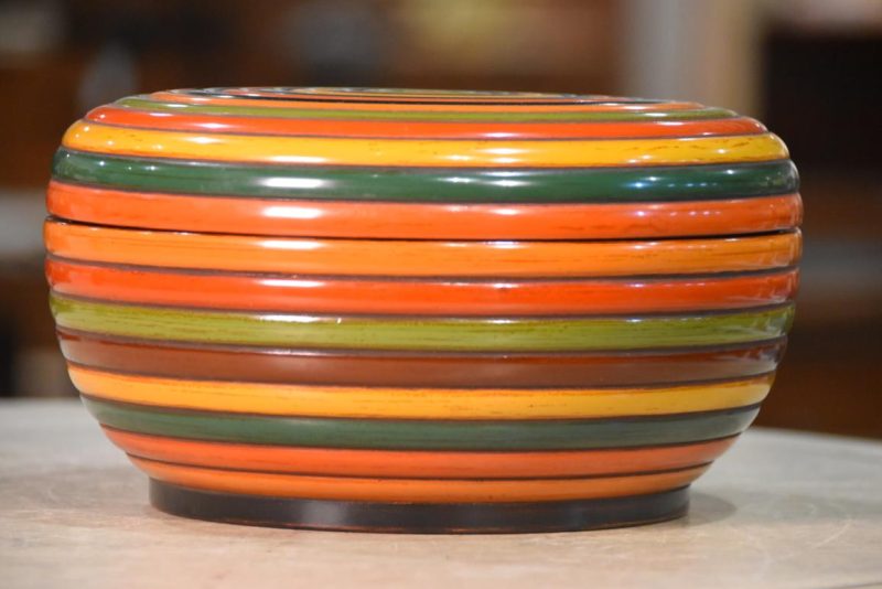 Japanese Spinning Top Design Lidded Container Width:200mm - Image 3