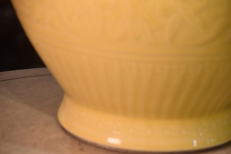 Japanese Yellow Celadon Vase Height:520mm - Image 12