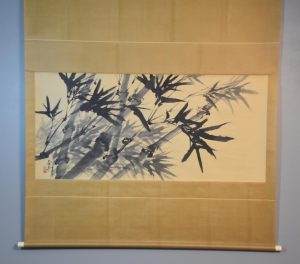 Large Japanese Sumi-E Ink Brush Bamboo Scroll Width:1515mm