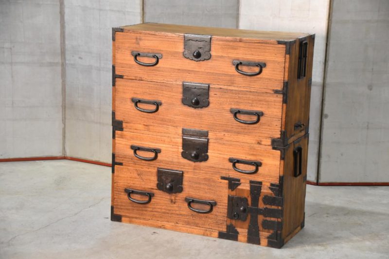 Antique 2 Section Clothing Chest 4 Drawers and Cash Door Width:930mm