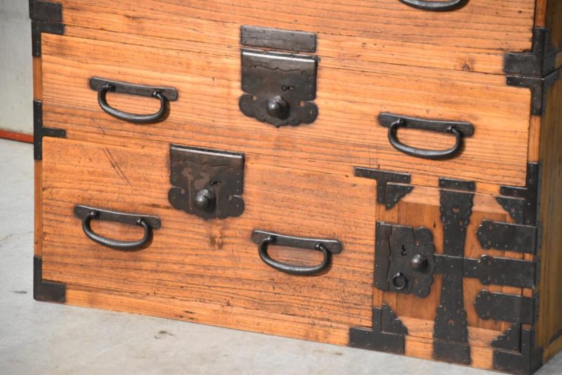 Antique 2 Section Clothing Chest 4 Drawers and Cash Door Width:930mm - Image 15