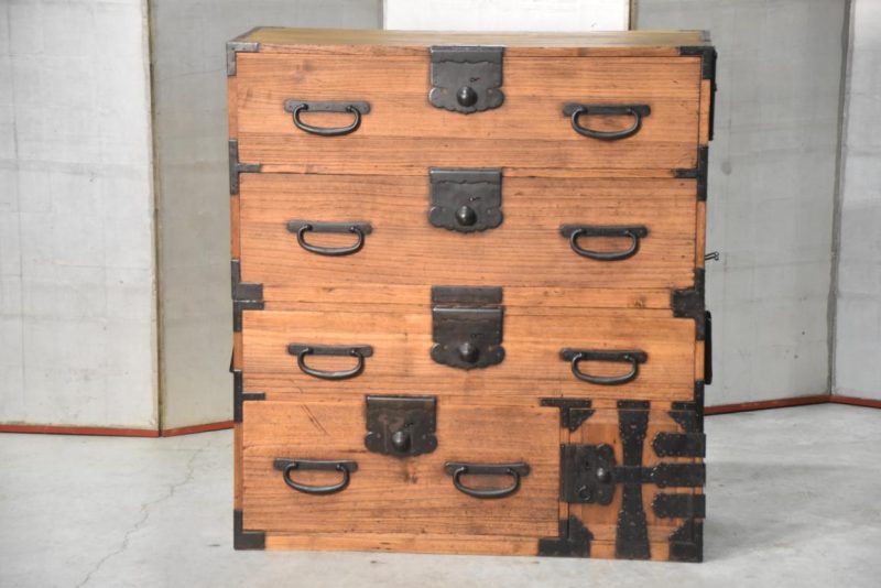 Antique 2 Section Clothing Chest 4 Drawers and Cash Door Width:930mm - Image 14