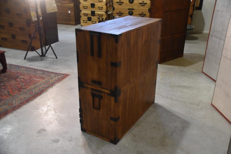 Antique 2 Section Clothing Chest 4 Drawers and Cash Door Width:930mm - Image 6