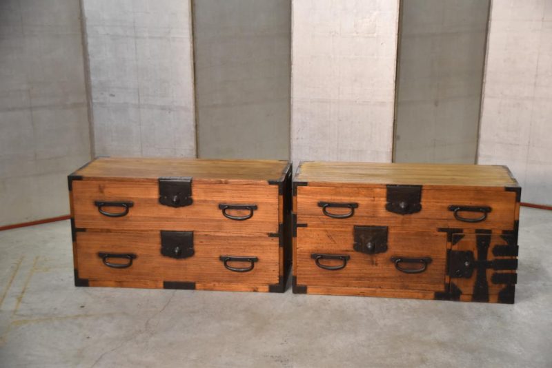 Antique 2 Section Clothing Chest 4 Drawers and Cash Door Width:930mm - Image 3