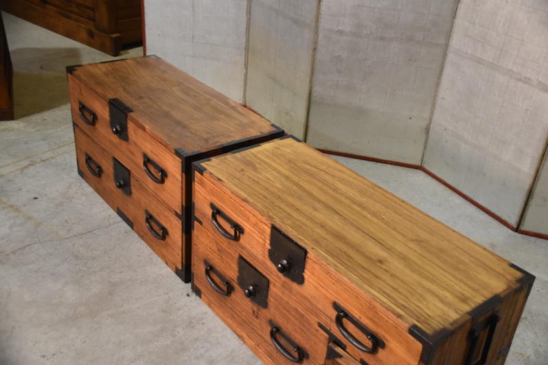 Antique 2 Section Clothing Chest 4 Drawers and Cash Door Width:930mm - Image 16