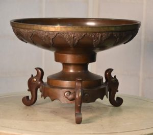 Japanese Bronze Usubata Vase Width:340mm