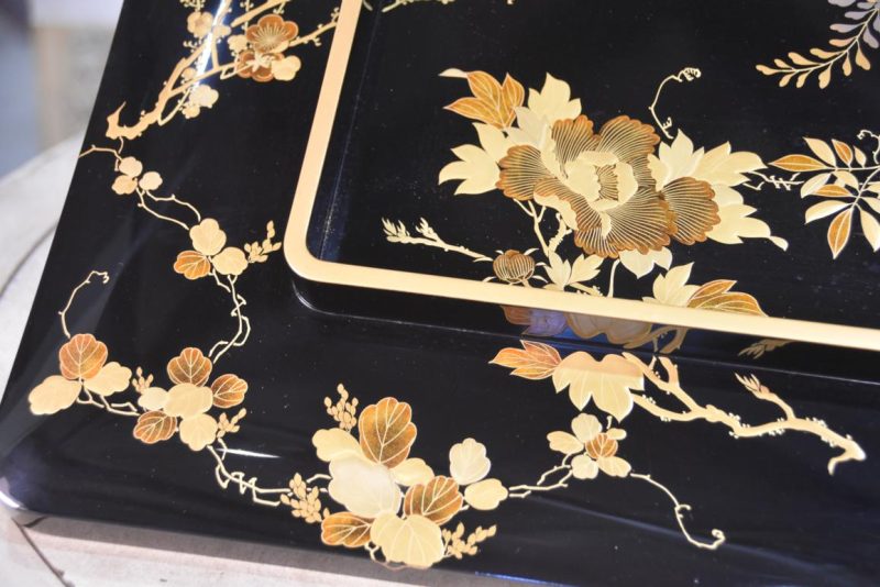 Japanese Maki-E Lacquer Lidded Box Length:460mm. - Image 6