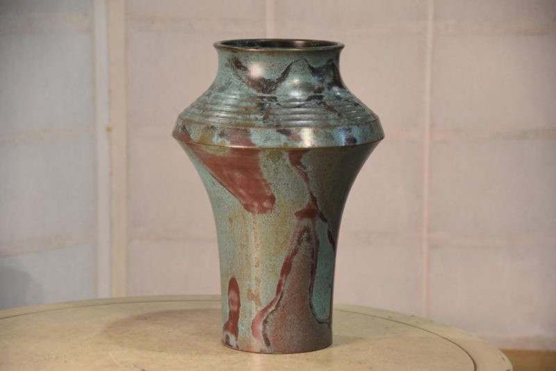 Japanese Seido Bronze Vase Height:290mm