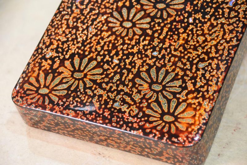 Japanese Wakasa Lacquer Suzuri Bako Writing Box Width:245mm - Image 2